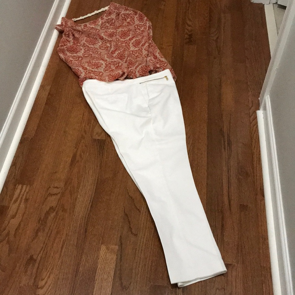 Calvin Klein Cropped Pants & Boutique Blouse